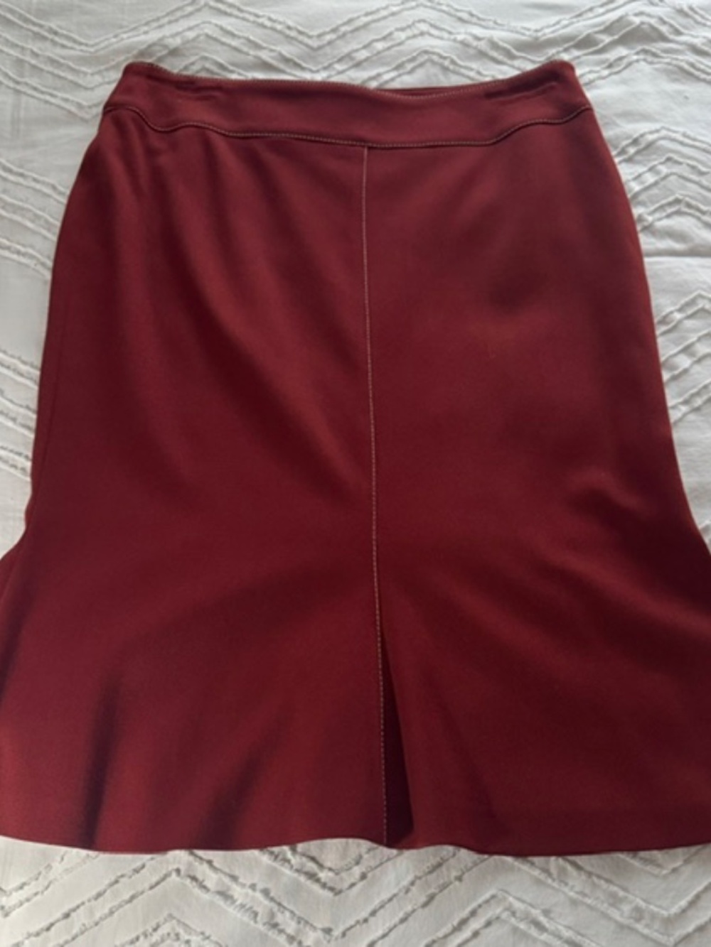 ACJ Italian Made Pencil Skirt - Color Brick Red - Size IT 42 (US 6)